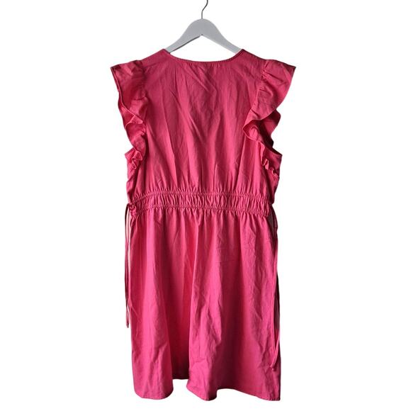 NWT Universal Thread Dress Flutter Short Sleeve Mini Cotton Pink Womens Large - Picture 3 of 13